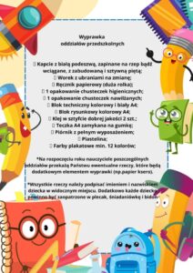 Wyprawka przedszkolna